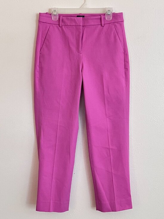 J. Crew Pants - J Crew Pink Kallie Pants Stretchy Straight Leg Women's Size 10 NWT Preppy Office